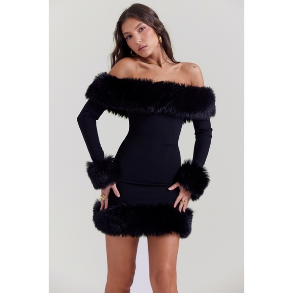 NEW House of CB Keilani Dress Black Large - Picture 1 of 17